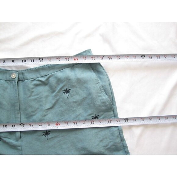 Women Van Heusen Linen/Rayon Palm Tree Embroidered Pants Sz 16 (WP193) - Picture 4 of 9